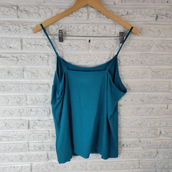 Time Tru Womens Top XL Camisole Aqua Blue Adjustable Spaghetti Strap BLU15E - Picture 6 of 9